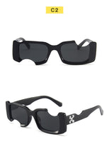 Load image into Gallery viewer, Small Rectangle Sunglasses Women Vintage Designer Green Black Holes Sun Glasses Men 2022 Brand Shades Fashion Square Eyewear
