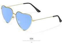 Load image into Gallery viewer, WUE Ladies Heart Shaped Sunglasses metal Women Brand Designer Fashion Rimless LOVE Clear Ocean Lenses Sun Glasses Oculos UV400
