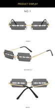 Load image into Gallery viewer, New Fashion Lady Rimless Square Blade Sunglasses Women Men Vintage Small Sun Glasses Female UV400 Frameless Punk Sunshades