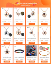 Load image into Gallery viewer, I Love You Necklace 100 Languages Heart Love Necklace Love Memory Projection Pendant Necklace for Women Gifts for Mother&#39;s Day