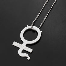 Carica l&#39;immagine nel visualizzatore di Gallery, 100% Stainless Steel Female Symbol Internet Girl She Devil Igirl Choker Necklace for Women Heavy Gothic Streetwear Chain Jewelry
