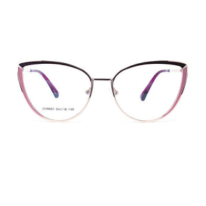 Ann Defee Optical metal Eyeglasses Frame for CAT Women Glasses Prescription Spectacles Full Rim Frame Glasses CH9001