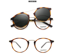Load image into Gallery viewer, Ultem Vintage Round Eyeglasses Women Men Polarized Sunglasses Magnetic Clip On Glasses Optical Compute