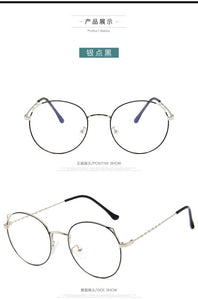 Retro Cat Ear Glasses Frame Fashion Ladies Glasses Round Glasses Korean Glasses Frames Ladies Decorative Glasses