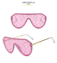 Carica l'immagine nel visualizzatore di Gallery, nuovo arrivo 2022 occhiali da sole futuristici da donna grandi occhiali da sole ovali moda ff logo occhiali da sole oversize festival oculos de sol feminino