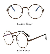 Load image into Gallery viewer, Round glasses New Type of Female Computer Glasses Optical  Metal Circular  frame for men Transparent Lens gaming Glasses