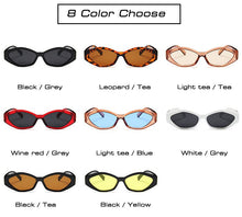 Load image into Gallery viewer, Retro Small Frame Polygon Cat Eyes Women Sunglasses Brand Designer Fashion Cheetah Decoration Ladies Sun Glasses UV400