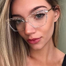 Load image into Gallery viewer, Square Cat Eye Oversized Eyeglasses Women Multi-section Trending Brand Design Optical Computer Glasses Oculos De Sol Okulary