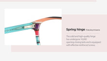 Load image into Gallery viewer, CHIARI Spring Hinges Prescription Lens Medical Optical Eyeglass Woman Frame Stripes Colorful Navy Red Italy Design W-CORRU