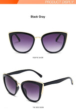 Load image into Gallery viewer, Vintage Cat Eye Sunglasses Women Fashion Brand Designer Sunglasses Female Sexy Leopard Cateyes Black Gradient Oculos De Sol