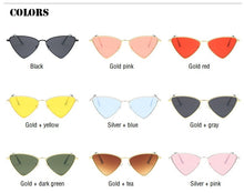 Load image into Gallery viewer, Small Triangle Cat Eye Sunglasses Women Vintage  Sun Glasses Female Ladies Cateyes Sunglass 2022 Retro Glasses