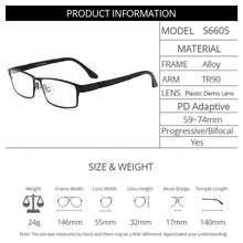Load image into Gallery viewer, Business Titanium Alloy Full Rim Glasses Frame S6605 For Men&#39;s Prescription Spectacles Eyewear With Flexible TR90 Temples Legs