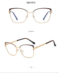 2022 Metal Square Anti-blue Glasses Frame Women Vintage Transparent Eyeglasses Female Spectacles Oculos Feminino