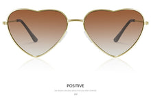 Load image into Gallery viewer, WUE Ladies Heart Shaped Sunglasses metal Women Brand Designer Fashion Rimless LOVE Clear Ocean Lenses Sun Glasses Oculos UV400