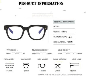 Anti Blue Big Frame  Glasses Women Computer blue light blocking glasses  Black Radiation Goggles Spectacles Eyeglasses Men