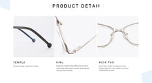 Load image into Gallery viewer, Metal Women Glasses Frames Optical Prescription Glasses Frame Clear lens Eyewear Pink Eyeglasses Frame