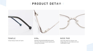 Metal Women Glasses Frames Optical Prescription Glasses Frame Clear lens Eyewear Pink Eyeglasses Frame