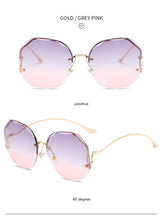 Load image into Gallery viewer, 2022 New Women Sunglasses Rimless UV400 Brand Designer High Quality Gradient Sun Glasses Female oculos