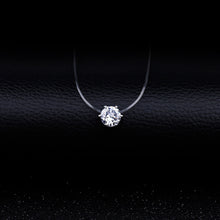 Load image into Gallery viewer, Female Transparent Fishing Line Necklace Silver Color Invisible Chain Necklace For Women Rhinestone Choker Necklace Collier