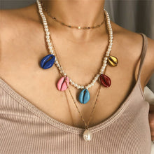 Carica l&#39;immagine nel visualizzatore di Gallery, Punk Multi Layered Pearl Choker Necklace Collar Statement Virgin Mary Coin Crystal Pendant Necklace Women Jewelry