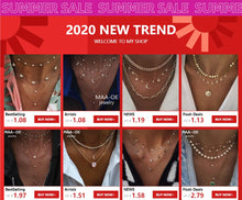 Carica l'immagine nel visualizzatore di Gallery, Collane con ciondolo con stelle di cristallo in oro di nuova moda per collana da donna 2020 regalo di nozze gioielli vintage Boho multilivello femminile