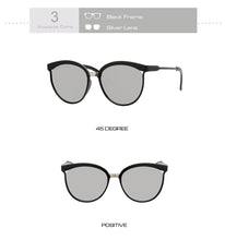 Load image into Gallery viewer, Black Cat Eye Sunglasses Women Luxury Eyewear Black Retro Female Sunglass Mirror Round Cateye Glasses For Woman