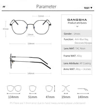 Load image into Gallery viewer, Gold Computer Glasses Frame Women Alloy Polygon Anti Blue Light Eyeglass Frames Fashion Myopia Prescription Eyewear 8005