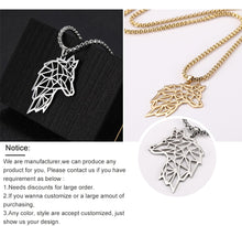 Load image into Gallery viewer, My Shape Wolf Animal Necklace 316L Stainless Steel Forest Animals Men Necklace Hollow Cut Out Pendant Jewelry Gift For Women