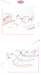 Lolita retro half-frame gear monocle student secondary element personalized glasses