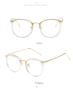 Women Metal Legs Computer Glasses Frame Brand Anti Blue Light Round Eyewear Blocking Glasses Fashion Optical Spectacle Eyeglass