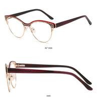 Load image into Gallery viewer, Luxury Retro Cat Eye Optical Glasses Frame Women Carved Design Acetate Myopia Eyeglasses Frame Ladies Prescription Spectacles