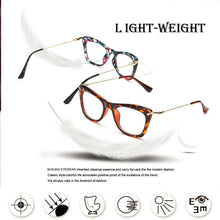 Carica l&#39;immagine nel visualizzatore di Gallery, Women Cat Eye Optical Frames Brand Designer Lady Printing Eyewear Metallic Leg