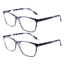 Load image into Gallery viewer, Henotin 2 Pack Comfortable Progressive Multifocal Reading Glasses Men&#39;s and Women&#39;s Spring Hinged Plastic Frame Eyeglasses
