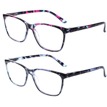 Load image into Gallery viewer, Henotin 2 Pack Comfortable Progressive Multifocal Reading Glasses Men&#39;s and Women&#39;s Spring Hinged Plastic Frame Eyeglasses