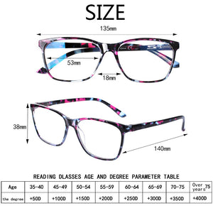 Henotin 2 Pack Comfortable Progressive Multifocal Reading Glasses Men's and Women's Spring Hinged Plastic Frame Eyeglasses