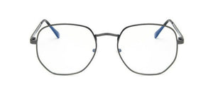 Hexagon Anti Blue Light Glasses Frame Men 2023Retro Myopia Optical Fake Eye Glasses Frame Women Oculos lunette de vue homme