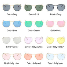 Load image into Gallery viewer, Hexagon Black Sunglasses Women Brand Designer Small Square Sunglases Men Metal Frame Driving Fishing Sun Glasses Female