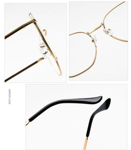 Hexagon Silver Clear Glasses Frame Men 2023 Retro Myopia Optical Fake Eye Glasses Frame Women Oculos lunette de vue homme
