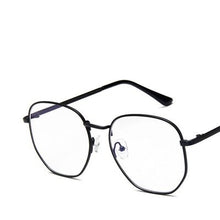 Load image into Gallery viewer, Hexagon Silver Clear Glasses Frame Men 2023 Retro Myopia Optical Fake Eye Glasses Frame Women Oculos lunette de vue homme