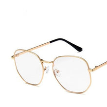 Load image into Gallery viewer, Hexagon Silver Clear Glasses Frame Men 2023 Retro Myopia Optical Fake Eye Glasses Frame Women Oculos lunette de vue homme