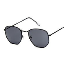 Load image into Gallery viewer, Hexagon Sunglasses Men Classic Brand Flat Lens Clear Sun Glasses Male Female Retro Small Metal Frame Square Glass