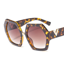 Load image into Gallery viewer, Hexagonal Leopard V Sunglasses Women 2023 Vintage Polygon Gradient Sun Glasses Man Driving Shade Goggle De Sol Mujer