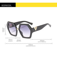 Load image into Gallery viewer, Hexagonal Leopard V Sunglasses Women 2023 Vintage Polygon Gradient Sun Glasses Man Driving Shade Goggle De Sol Mujer