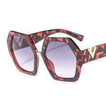 Load image into Gallery viewer, Hexagonal Leopard V Sunglasses Women 2023 Vintage Polygon Gradient Sun Glasses Man Driving Shade Goggle De Sol Mujer