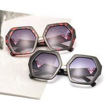 Load image into Gallery viewer, Hexagonal Leopard V Sunglasses Women 2023 Vintage Polygon Gradient Sun Glasses Man Driving Shade Goggle De Sol Mujer