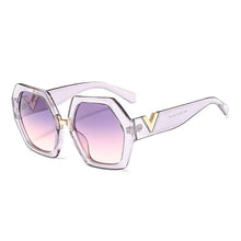 Load image into Gallery viewer, Hexagonal Leopard V Sunglasses Women 2023 Vintage Polygon Gradient Sun Glasses Man Driving Shade Goggle De Sol Mujer