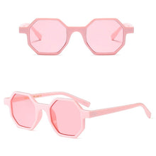Load image into Gallery viewer, Hexagonal Sunglasses Vintage Small Glasses Geometric Resin Frame Clear Lenses