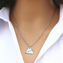 Carica l&#39;immagine nel visualizzatore di Gallery, Korean Simple Necklace Personality Paper Airplane Necklace Hollow Lotus  Animal Paw Pendant Necklace Love Heart Necklace