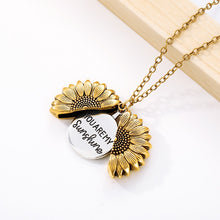 Load image into Gallery viewer, You Are My Sunshine Sunflower Necklaces For Women Rose Gold Silver Color Long Chain Sun Flower Female Pendant Necklace Jewelry