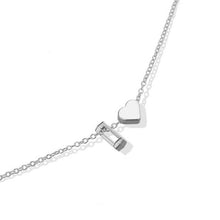 Load image into Gallery viewer, Fashion Tiny Heart Dainty Initial Letter Name Necklaces Choker Chain Necklace For Women Gold Color Pendant Jewelry Gift Collier